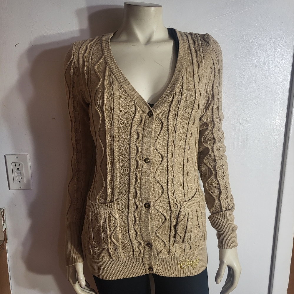 COOGI Womens Tan Sweater Sz M